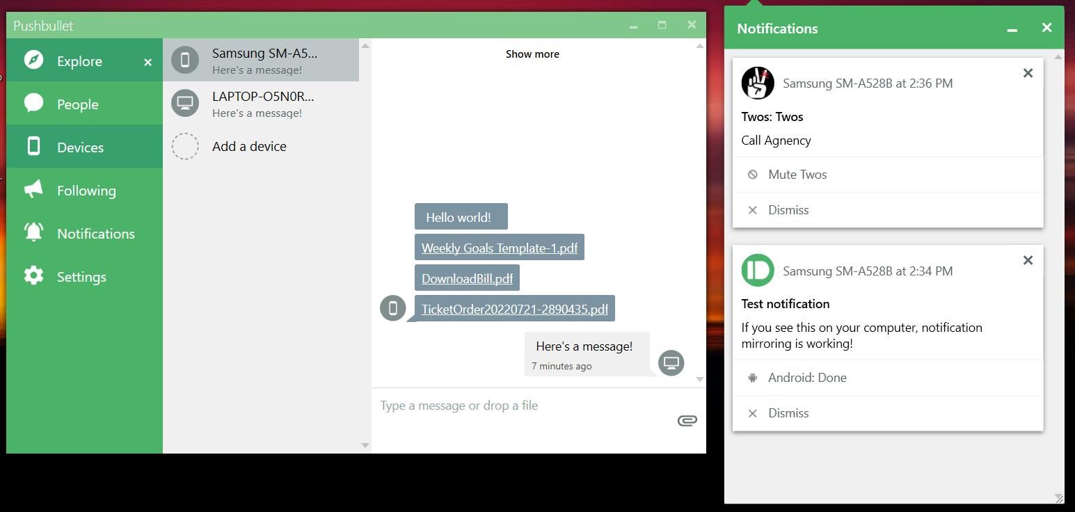 Pushbullet: доступ к мобильным уведомлениям на ПК