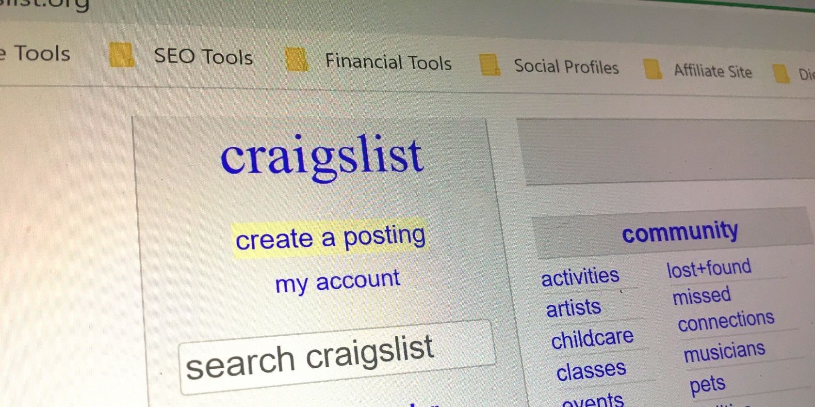 Как искать по всему Craigslist с любого устройства
