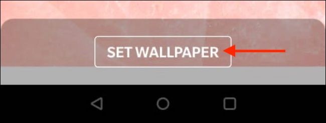 Кнопка «Установить обои» в Android