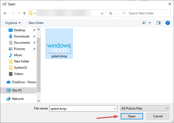 файл открыт и готов к установке