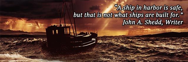 штормовой корабль, символ риска и сопротивления