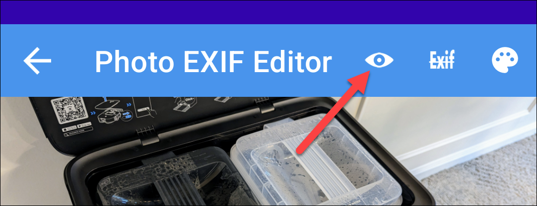 Опция скрыть пустые поля EXIF в приложении.