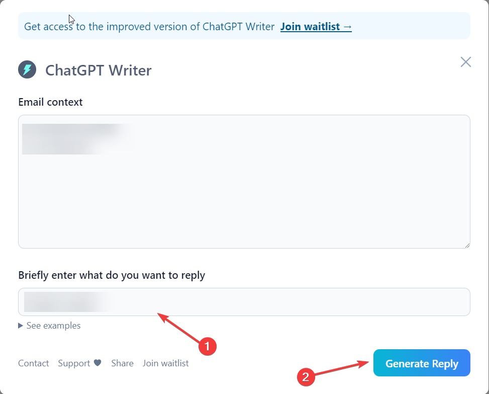 Генерация ответа ChatGPT