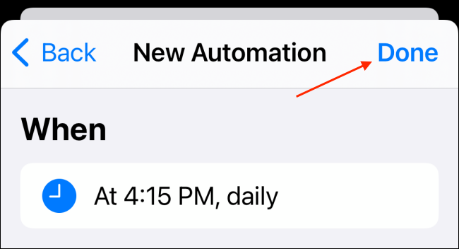 Готово — автоматизация сохранена