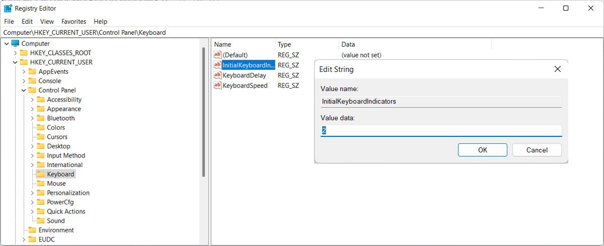 Редактор реестра в Windows 11