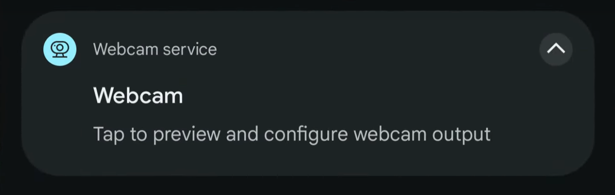 Телефон подключён и настроен как веб‑камера