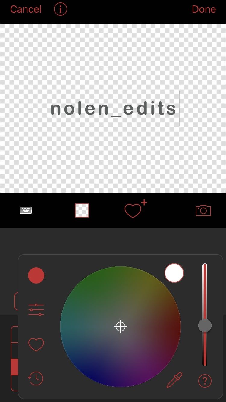 Цвет текста в Video Star