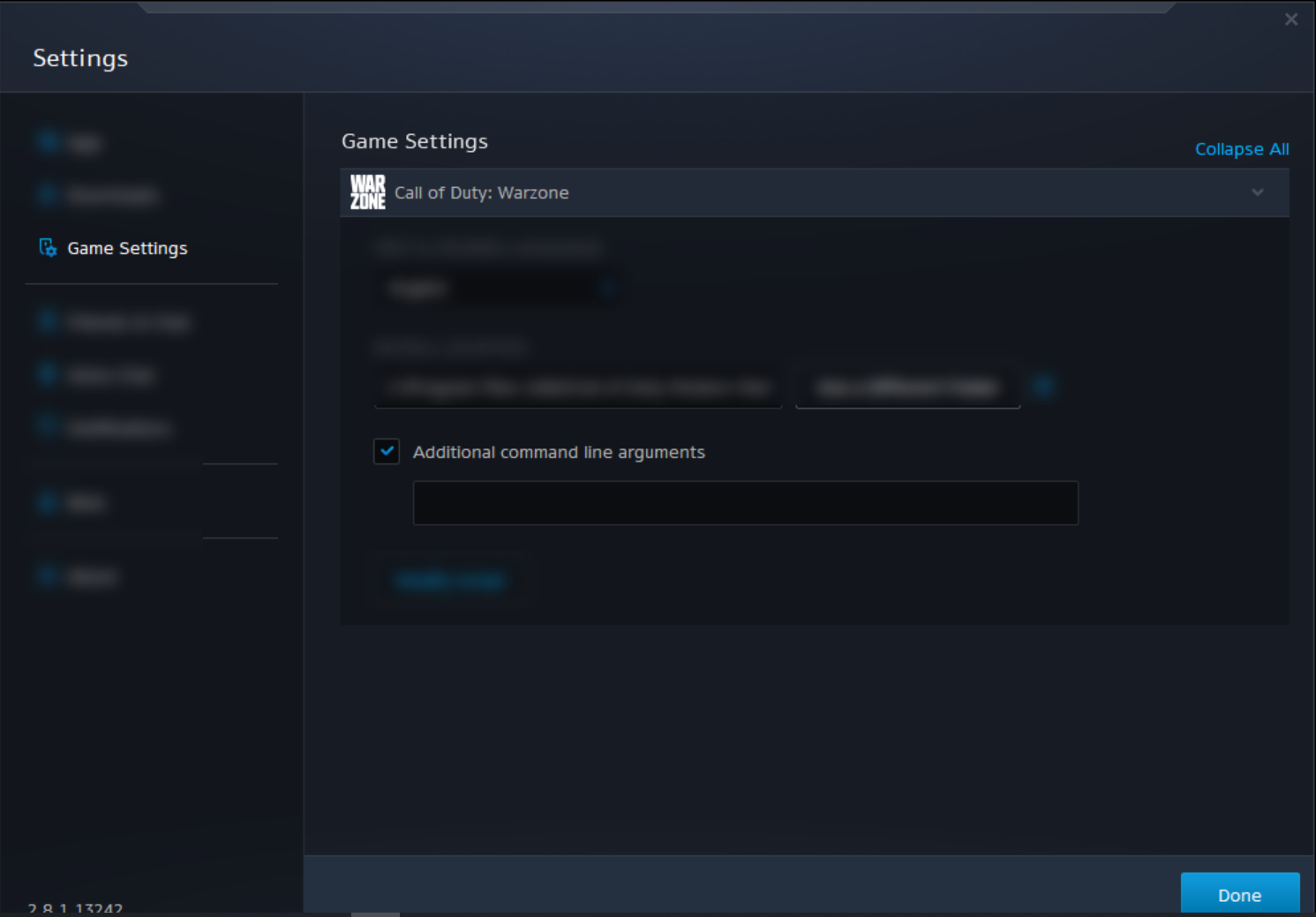Ввод аргумента -DD11 для запуска в DirectX 11