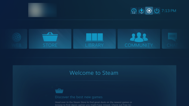 Скриншот настроек Big Picture — выбор раздела Music в Audio