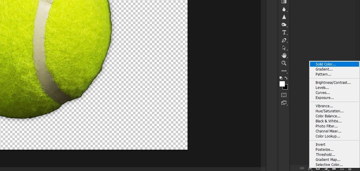 Шаг 1: Создать корректирующий слой Solid Color