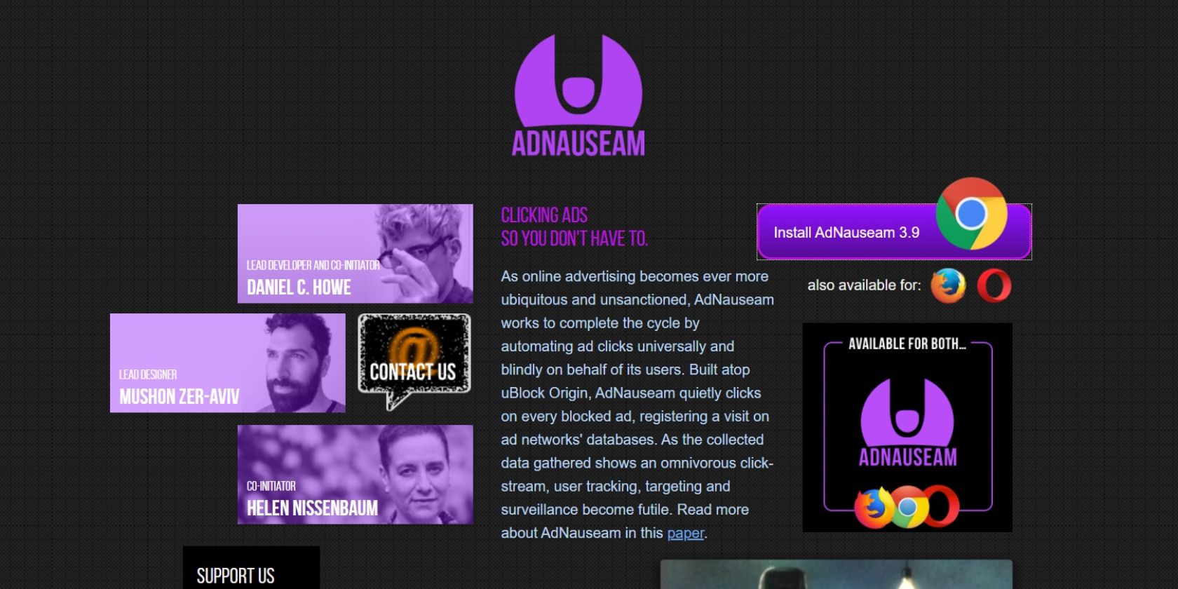 Расширение AdNauseam в магазине расширений