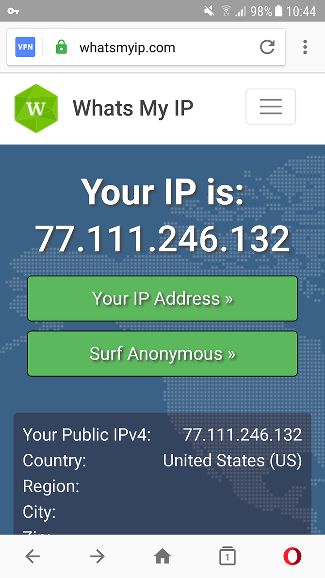 Проверка публичного IP на whatsmyip.com