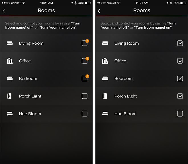 Исправление синхронизации комнат и сцен в приложении Hue