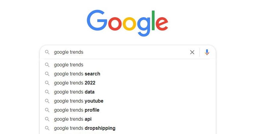 Скриншот подсказок поиска Google