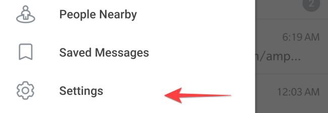 Выберите «Настройки».