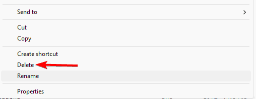 Удаление папки блокнота в Проводнике Windows