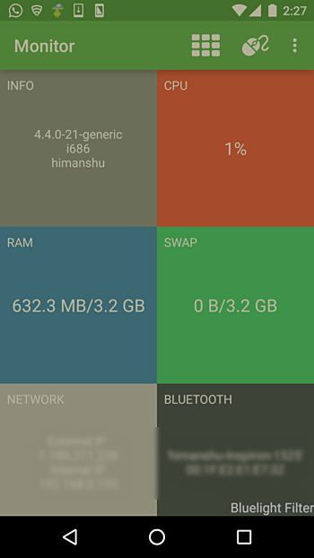 Мониторинг системных показателей из приложения