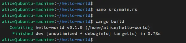 сборка проекта cargo