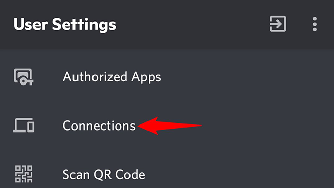 Выберите «Подключения».