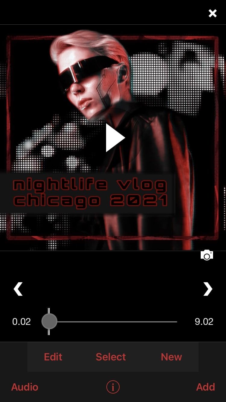 Первый клип в видеоредакторе