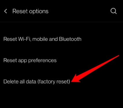 Perform a Factory Reset - Google Play Error 492