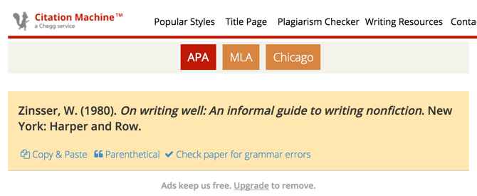 Скриншот сервиса для автоматической генерации цитат