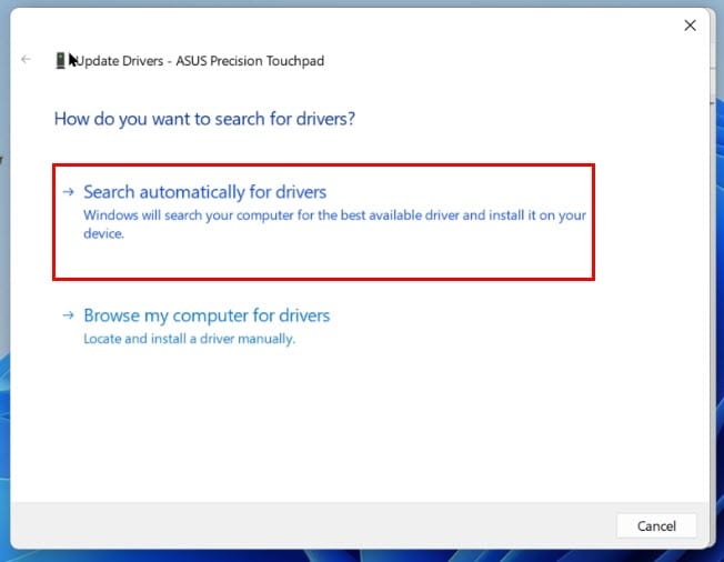 Поиск драйверов автоматически