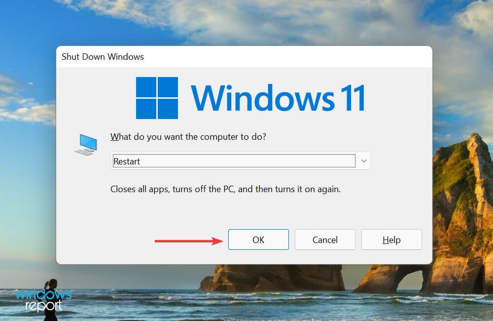 Подтвердите перезагрузку