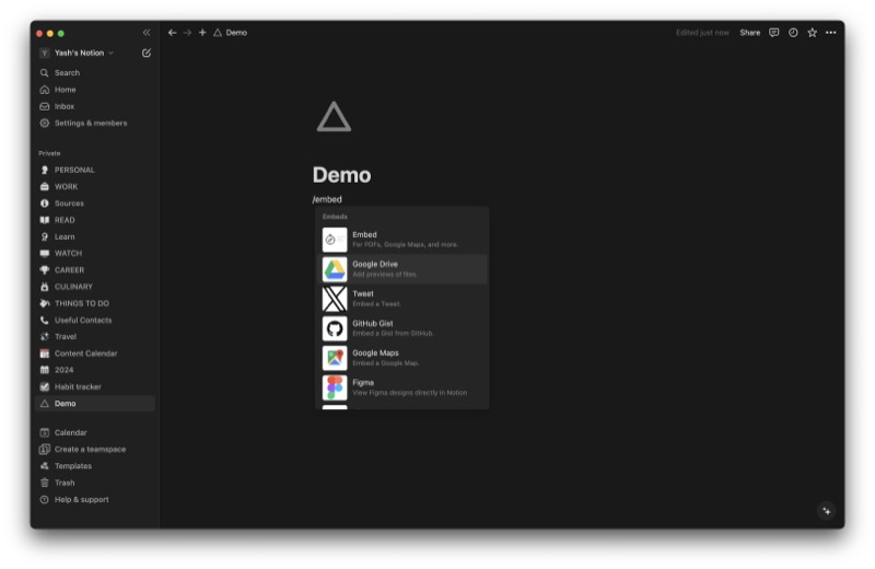 embedding in notion.