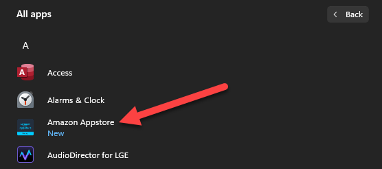 Откройте установленный Amazon Appstore