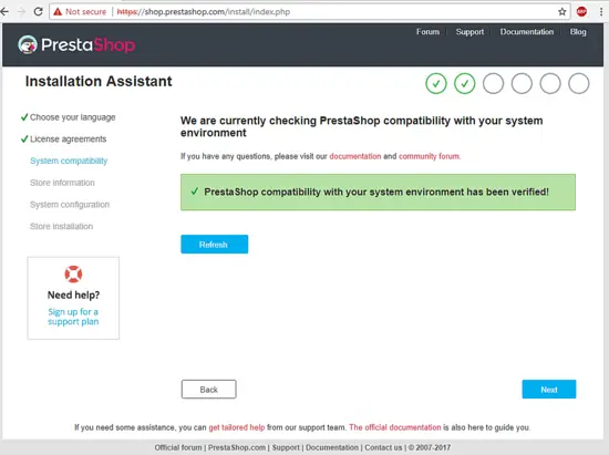 Проверка системы PrestaShop