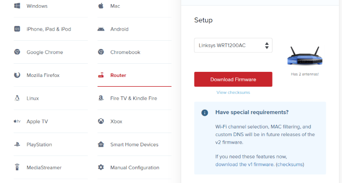 Инструкции по настройке роутера с учётными данными ExpressVPN