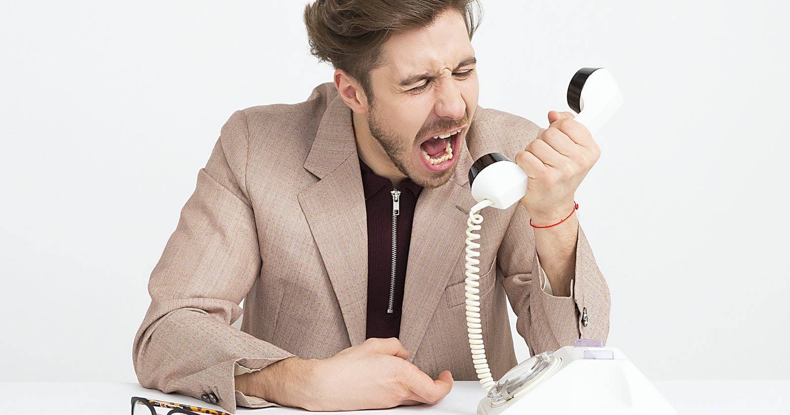 Man Shouting on the Phone