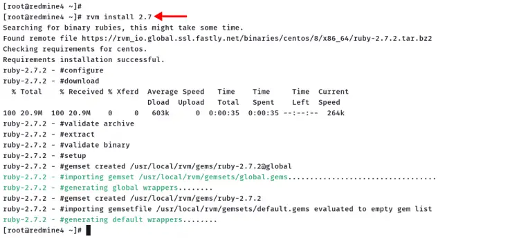 Verificar instalação do RVM e Ruby 2.7