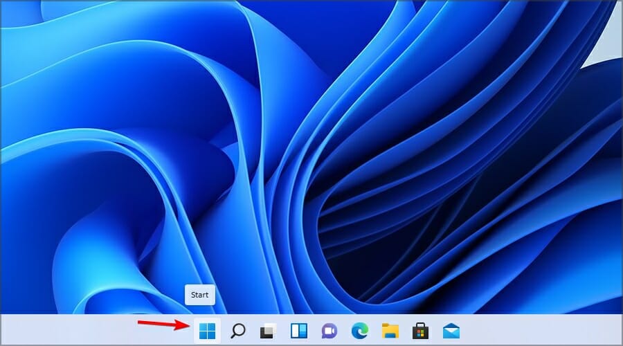 Кнопка 'Пуск' в панели задач Windows 11