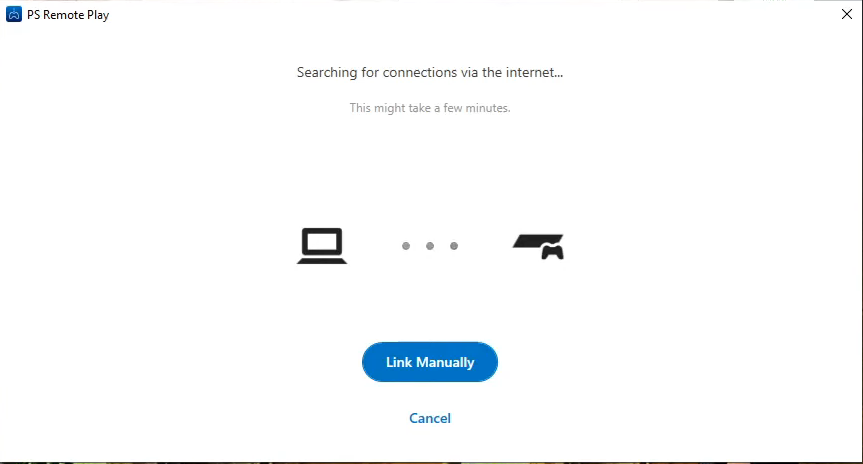 Ожидание завершения настройки Remote Play