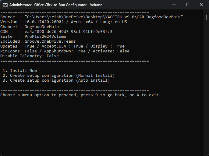 Пункт меню Install Now с инструкцией нажать 1