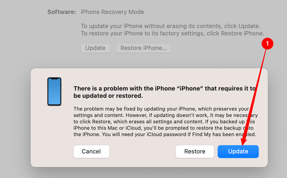 Обновите iPhone в первую очередь.