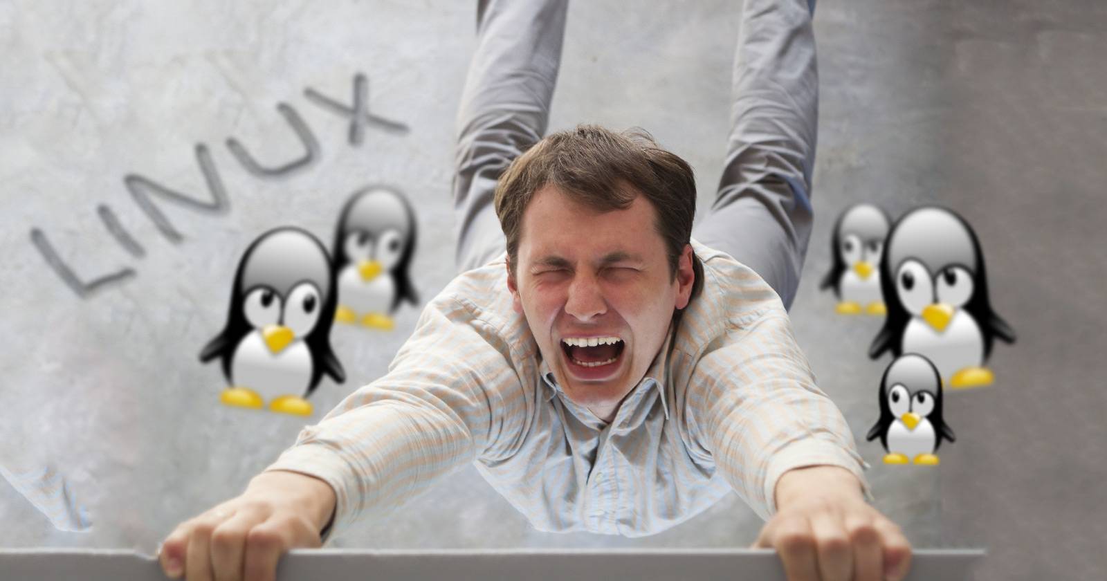 Человек, делающий шаг в сторону Linux