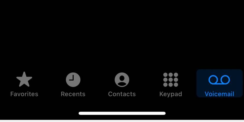Экран голосовой почты на iPhone
