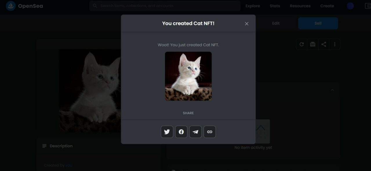 Готовый токен NFT в коллекции