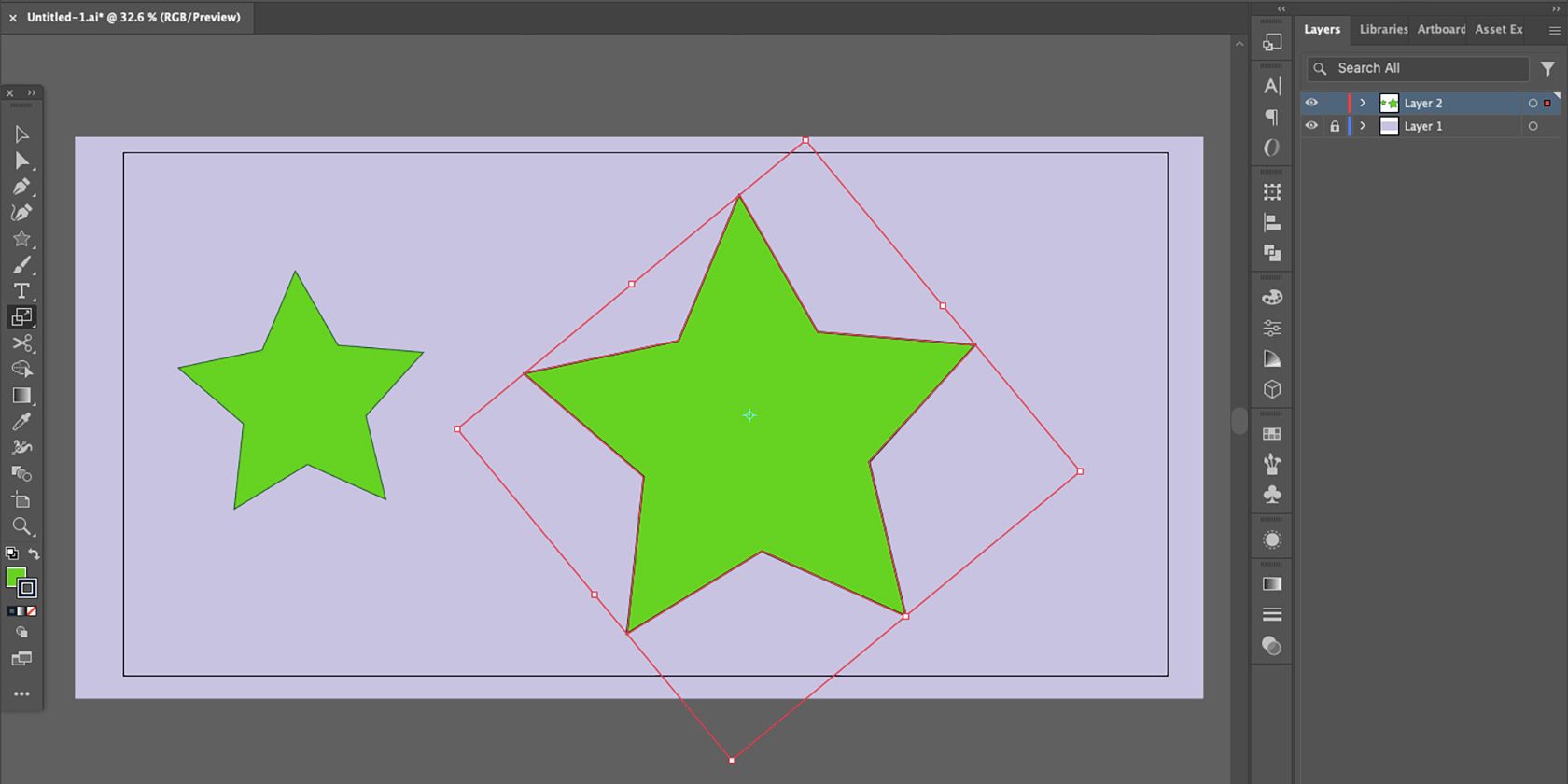 Illustrator Scale tool
