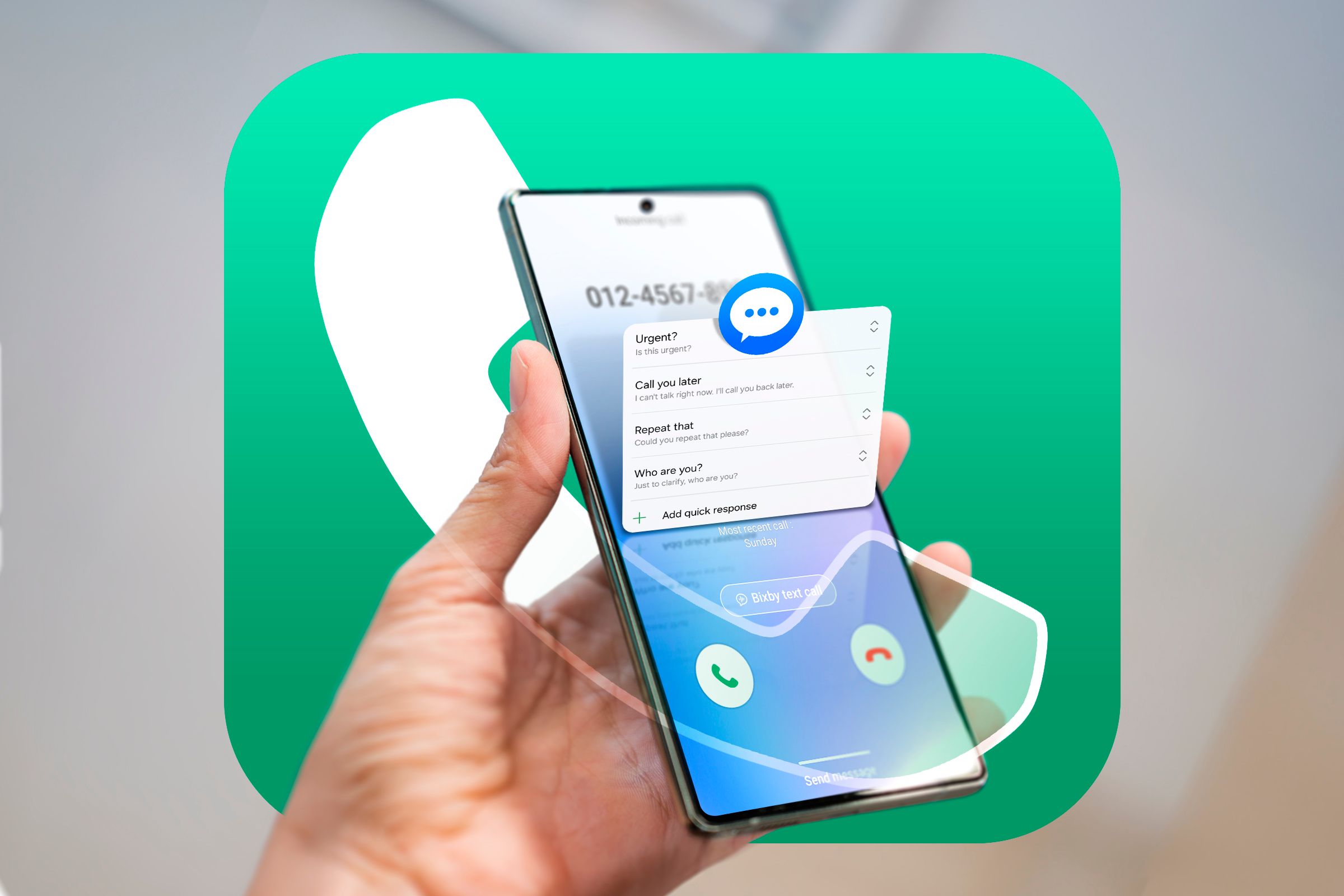 Изменить ответ при отклонении вызова на Samsung