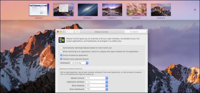 Настройка Mission Control на Mac