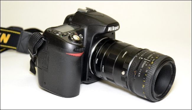 Кольца-удлинители, набранные в комплект и установленные перед объективом