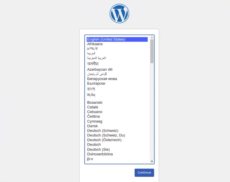 Выбор языка