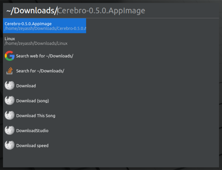 Cerebro local search