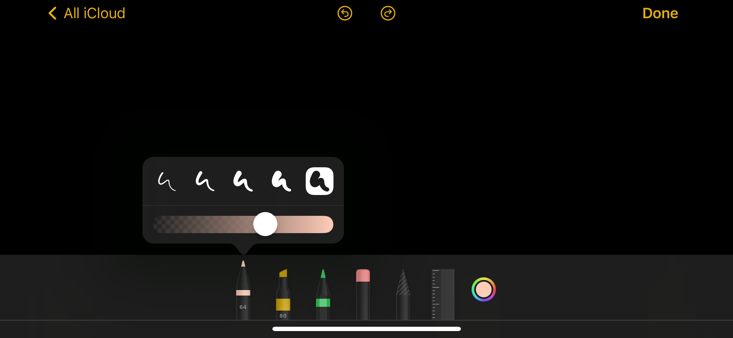 Line weight and opacity in markup