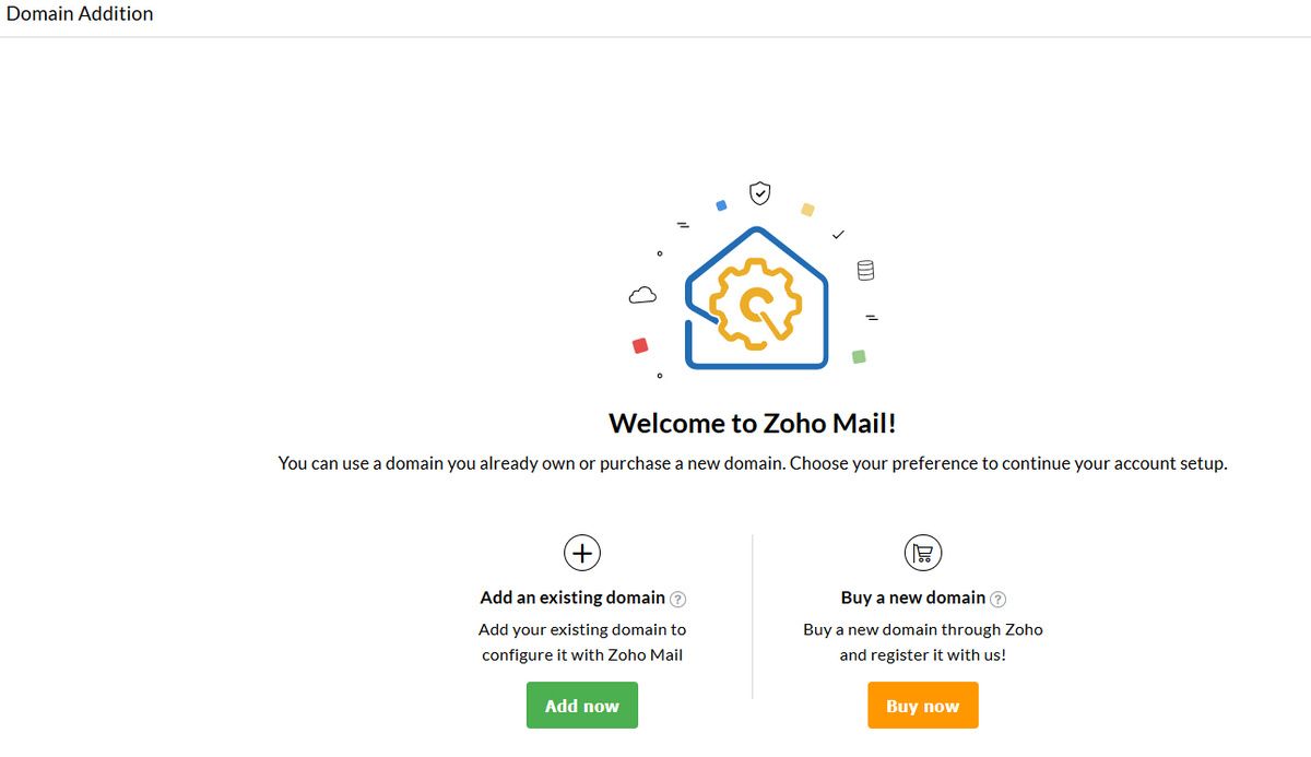 add your domain in zoho mail