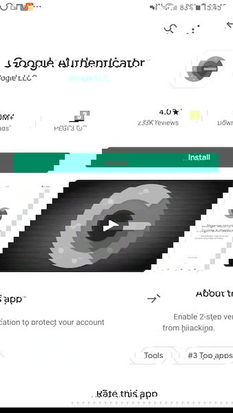 You can download the Google Authenticator app for free, from Google Play.